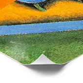 Landschap met huizen in Ceret Perfect Poster (Hoek)