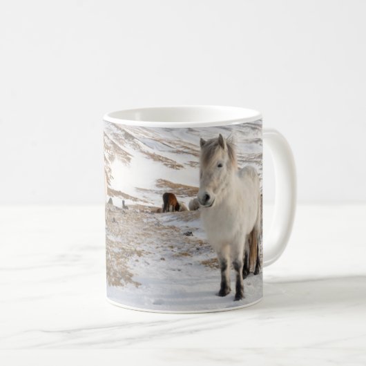 Landschap met IJslandse paarden Koffiemok (Voorkant rechts)