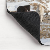 Landschap met IJslandse paarden Muismat (Hoek)