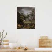 Landschap met Indiaan - Thomas Cole (Print). Poster (Keuken)