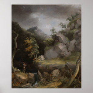 Landschap met Indiaan - Thomas Cole (Print). Poster