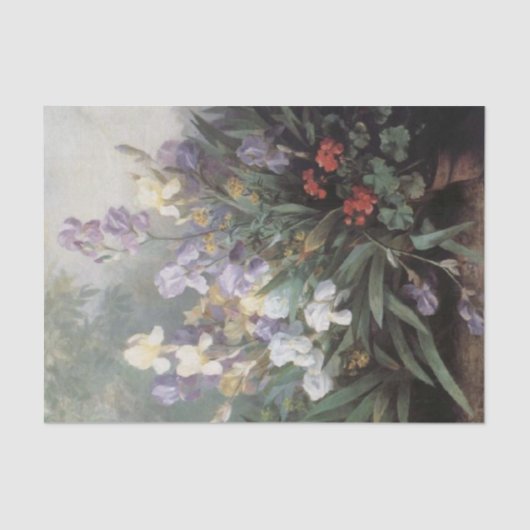 Landschap met Irises door Barbara Bodichon Tissuepapier (Voorkant)