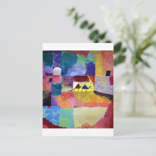 Landschap met kamelen, Paul Klee Briefkaart (Staand voorkant)