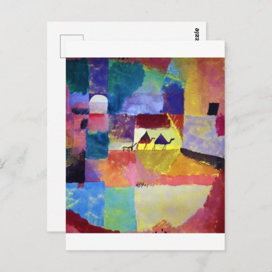 Landschap met kamelen, Paul Klee Briefkaart (Voorkant / Achterkant)