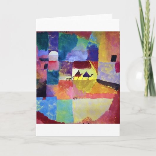 Landschap met kamelen, Paul Klee Kaart (Voorkant)