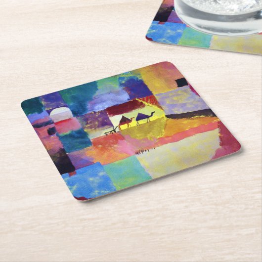 Landschap met kamelen, Paul Klee Kartonnen Onderzetters (Schuin)