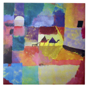 Landschap met kamelen, Paul Klee Tegeltje