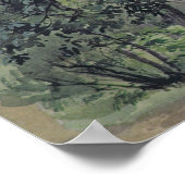 Landschap met kastanjeboom op voorgrond poster (Hoek)