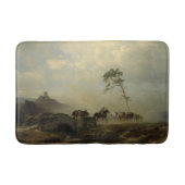 Landschap met kasteelruïnes en ruiters badmat (Voorkant)