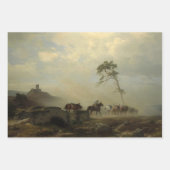 Landschap met kasteelruïnes en ruiters inpakpapier vel (Voorkant 3)