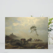 Landschap met kasteelruïnes en ruiters kaart (Staand voorkant)