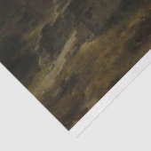 Landschap met kasteelruïnes en ruiters tissuepapier (Detail)