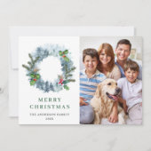 Landschap met kerstbos 4 PHOTO-groet Feestdagenkaart (Voorkant)