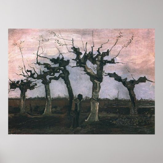 Landschap met knotwilgen Vincent van Gogh Poster (Voorkant)
