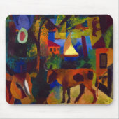 Landschap met Koeien, 1914 door August Macke Muismat (Voorkant)