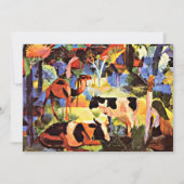 Landschap met koeien en een kameel kaart (Voorkant)