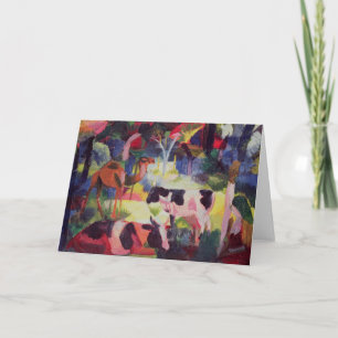 Landschap met Koeien en een Kameel Kaart