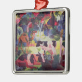 Landschap met koeien en een kamel metalen ornament (Links)