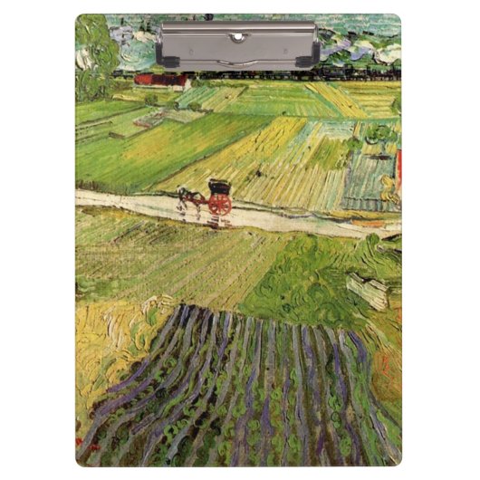 Landschap met koets en trein... klembord (Voorkant)
