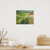 Landschap met koets en trein poster (Keuken)