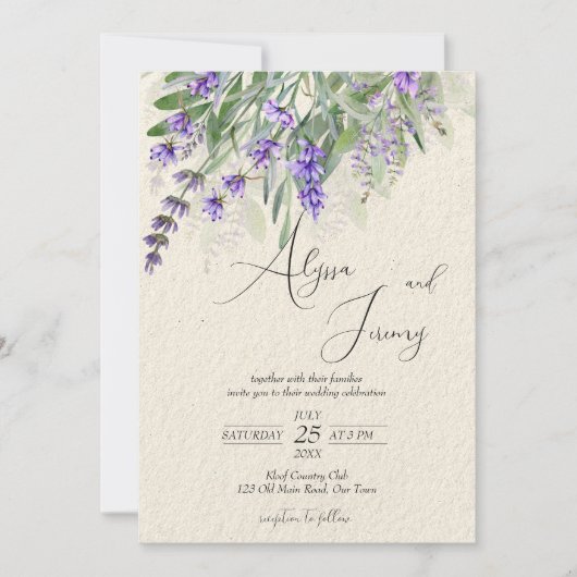  landschap met lavenaarsreligie QR RSVP Kaart (Voorkant)