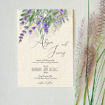 landschap met lavenaarsreligie QR RSVP Kaart<br><div class="desc">Vintage QR RSVP code bruiloft uitnodigt sjabloon voor lavender- en sage-plattelandsuitnodiging.</div>