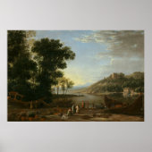 Landschap met Merchants - Claude Lorrain Fine Art Poster (Voorkant)