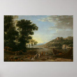 Landschap met Merchants - Claude Lorrain Fine Art Poster