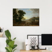 Landschap met Merchants - Claude Lorrain Fine Art Poster (Thuiskantoor)