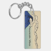 Landschap met Mt. Fuji en wolken Sleutelhanger (Voorkant Links)