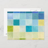 Landschap met multigekleurde vierkantjes briefkaart (Voorkant / Achterkant)