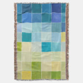 Landschap met multigekleurde vierkantjes deken (Voorkant Verticaal)