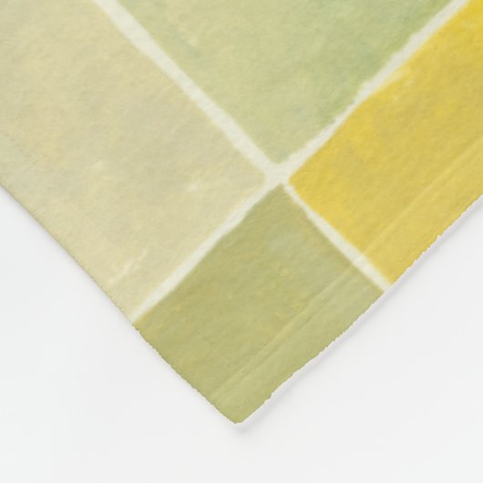 Landschap met multigekleurde vierkantjes fleece deken (Hoek)