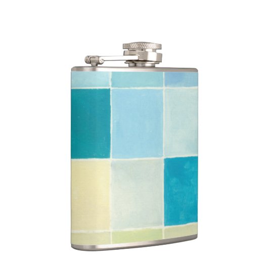 Landschap met multigekleurde vierkantjes heupfles (Rechts)