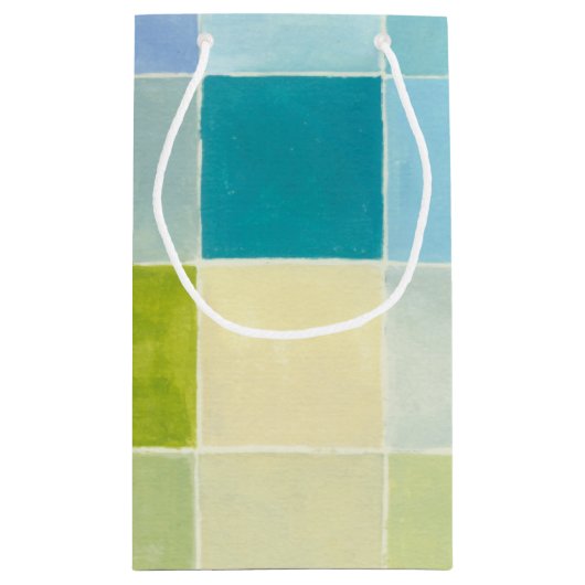 Landschap met multigekleurde vierkantjes klein cadeauzakje (Achterkant)