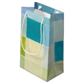 Landschap met multigekleurde vierkantjes klein cadeauzakje (Achterkant Gekanteld)