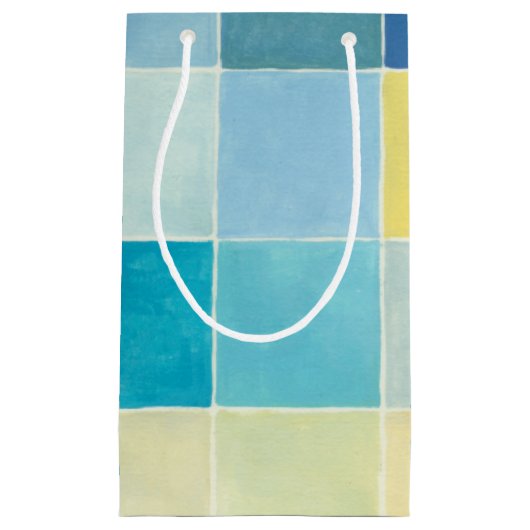 Landschap met multigekleurde vierkantjes klein cadeauzakje (Voorkant)