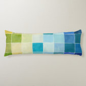 Landschap met multigekleurde vierkantjes lichaamskussen (Voorkant)