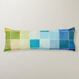 Landschap met multigekleurde vierkantjes lichaamskussen