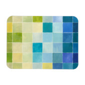Landschap met multigekleurde vierkantjes magneet (Horizontaal)