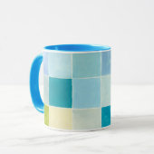 Landschap met multigekleurde vierkantjes mok (Voorkant links)