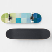 Landschap met multigekleurde vierkantjes persoonlijk skateboard (Horizontaal)