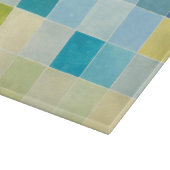 Landschap met multigekleurde vierkantjes snijplank (Hoek)