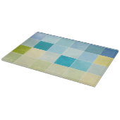 Landschap met multigekleurde vierkantjes snijplank (Hoek)