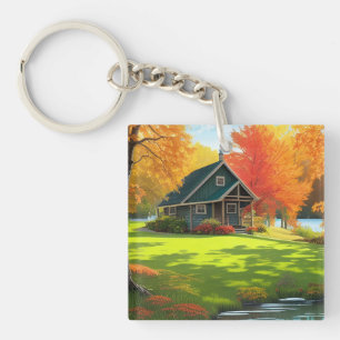 Landschap met Natuur Achtergrond-46556 Sleutelhanger