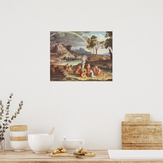 Landschap met Noah's aanbod Poster (Keuken)