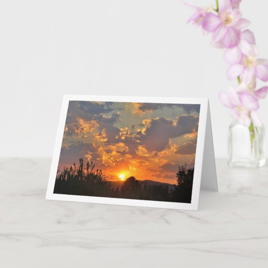 Landschap met ochtendzon kaart (Orchidee)