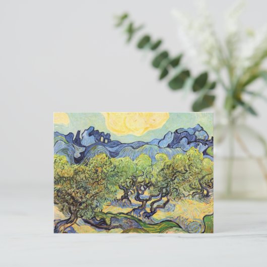 Landschap met olijfbomen door Vincent van Gogh Briefkaart (Staand voorkant)