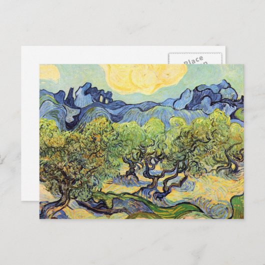 Landschap met olijfbomen door Vincent van Gogh Briefkaart (Voorkant / Achterkant)