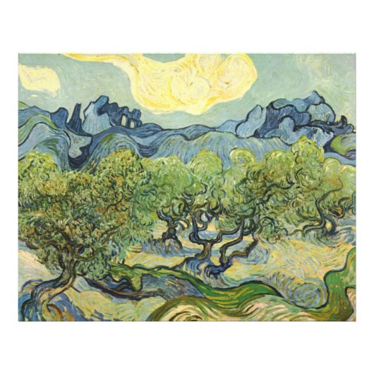 Landschap met Olive Vincent Willem van Gogh Foto Afdruk (Voorkant)